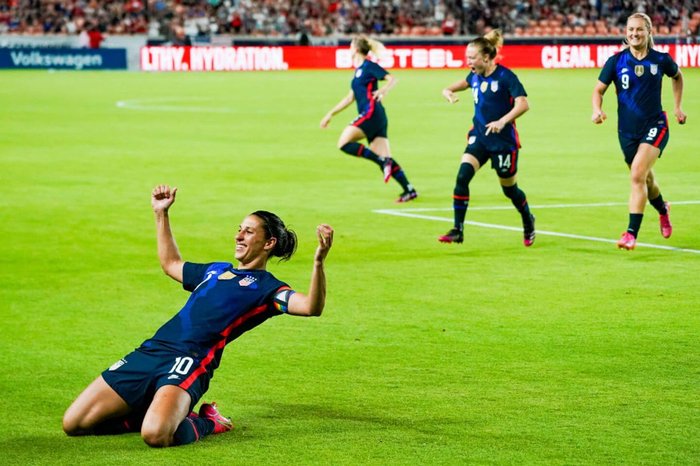 Carli Lloyd, 38, becomes oldest player to score for USWNT
